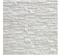 Parement imitation pierre blanc plâtre DECOON 0.82 m2