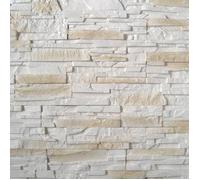 Parement imitation pierre mix beige plâtre DECOON 0.72 m2