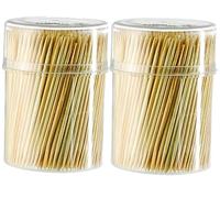 PARENCE.- 1000 Cure Dents en Bois/Lot de 2 Boîte de 500 Pièce- Usage Quotidien