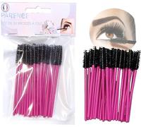 PARENCE.- 20PCS Brosses à Cils semi-réutilisable et lavable en fibre douce premium siliconé, Jetables après 5 utilisation,Pinceaux à Cils, Mascara Brosse à Sourcils Applicateur - Couleur aléatoire