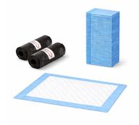 PARENCE - Alèses Éducatrices pour Chiot 33 x 45 cm - 100 Pièces + 30 Sacs Hygiéniques pour Déjections - Tapis Absorbants d'apprentissage de la Propreté pour Petits Animaux - 130 Pièces