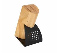 PARENCE.- Bloc Porte-Couteaux Universel en Bois avec Base Antidérapante - Support Incliné pour 5 Couteaux - Design Moderne et Élégant