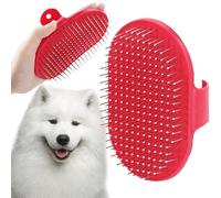 PARENCE.- Brosse de Toilettage pour Animaux avec Poignée réglable/Picots en Acier Inoxydable avec Pointes en Caoutchouc - Massage