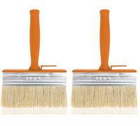 PARENCE.- Brosse Rectangulaire de Peinture 140 mm - Poils Synthétiques Denses - Compatible Perche Télescopique - pour Grandes Surfaces Planes et Rugueuses, Bois (Lot de 2)