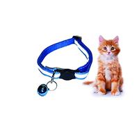 PARENCE - Collier pour Chat et Chien, avec Bande réfléchissante et Clochette. Système Attache Rapide. Bande réfléchissante pour la sécurité de Vos Animaux. Taille réglable (Bleu)