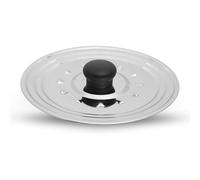 PARENCE.- Couvercle universel en acier inoxydable 28-30-32 cm - Couvercle de casserole et poêle avec trous de ventilation et poignée ergonomique - Grande taille et haute résistance)