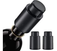 PARENCE - Ensemble de 2 Bouchons Vin Sous Vide - Aspiration Air, Dateur, compatible tout types de bouteilles - Économisez, Scellez, Dégustez