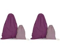 PARENCE.- Ensemble de 2 Sacs à Linge avec Cordon de Serrage - Tissu Opaque pour Vêtements (Lot de 2)
