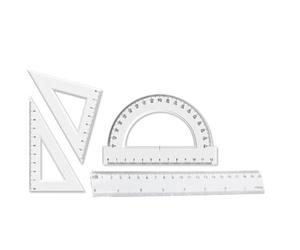 PARENCE.- Ensemble de Géométrie 4en1 / kit Géométrie avec une Règle
