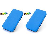 Parence - Eponge Magnétique pour Tableau Blanc - Brosse pour un Nettoyage à Sec ou Humide de votre Tableau - Magnétique (Lot de 2)