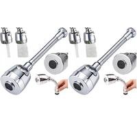 PARENCE - Extension de Robinet 360° Flexible - Aérateur de Robinet Cuisine M22, 2 Modes Jet & Douche, Économiseur d’Eau Chromé, Pivotant, Anti-Éclaboussures, Compatible Évier Cuisine et Salle de Bain