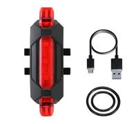 PARENCE. Feu Arrière Vélo LED Rechargeable USB - 4 Modes d’Éclairage - Lampe Rouge IP44 avec Fixation Élastique - Éclairage Arrière pour Vélo, VTT et Trottinette
