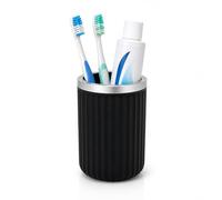PARENCE. Gobelet Multi-Usages en Plastique Anthracite - Porte-Brosse à Dents, Gobelet Salle de Bain, Rangement Pratique - Design Moderne