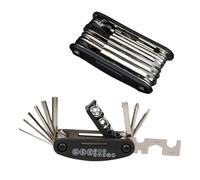 PARENCE.- Kit de Réparation Vélo avec ompacte 16 en 1 Multifonction - L'Essentiel pour Les Aventures Cyclistes, Noir
