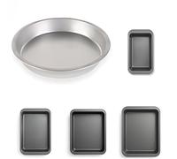 PARENCE.- Kit Moules de Cuisson Four - Plats Rectangulaires & Moule Rond Antiadhésifs | Gâteaux, Lasagnes, Viandes, Cuisine et Pâtisserie, Cuisson Uniforme