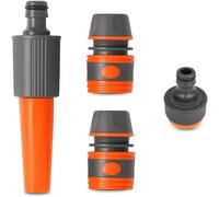 PARENCE.- Kit Pulvérisateur Jardin avec Raccords Tuyau 1/2 Pouce - Arroseur Manuel + Embouts Universels - Jeu de 4 Pièces avec Réducteur - Compatible Robinet Standard - Arrosage Facile et Rapide