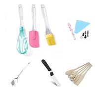 PARENCE.- Kit Ustensiles Cuisine Complet - Spatules Inox, Set Bois, Poches à Douille & Silicone | Accessoires Cuisine et Pâtisserie, Cuisson, Préparation et Décoration