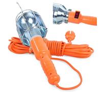 PARENCE - Lampe de garage portable 230V avec crochet - Douille E27 jusqu’à 60W - Lampe de Travail Câble 5 m - Interrupteur ON/OFF - Baladeuse atelier chantier certifiée CE