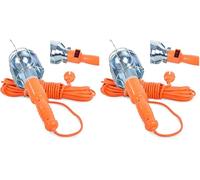 PARENCE - Lampe de garage portable 230V avec crochet - Douille E27 jusqu’à 60W - Lampe de Travail Câble 5 m - Interrupteur ON/OFF - Baladeuse atelier chantier certifiée CE - Ampoule non Fournie