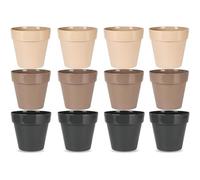 PARENCE - Lot de 12 Pots de Fleurs et boutures - Mix de Couleur - Idéal pour Les Petites Plantes