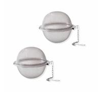 PARENCE.- Lot de 2 Boules à Thé Inox - Infuseur à Thé en Acier Inoxydable avec Chaînette | Filtre à Thé, Tisane, Épices, Herbes, Infusions Maison | Réutilisable, Facile à Nettoyer