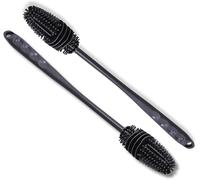 PARENCE.- Lot de 2 Brosses Goupillon de Nettoyage Multi-Usages en Silicone - 28x3 cm | Idéale pour Biberons Bouteilles - Manche Long