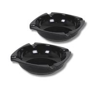 PARENCE.- Lot de 2 Cendriers en Mélamine - 10 cm de Diamètre - Compacts