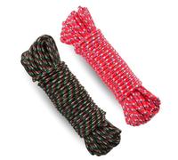 PARENCE - Lot de 2 Cordes à Linge de 20M / 3MM épaisseur/Lin tréssé/Couleur aléatoire)