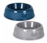 PARENCE. Lot de 2 Mangeoires Rondes Moyennes pour Animaux 19,5 x 5,8 cm - Gamelles Chien & Chat Légères et Stables - Bols Nourriture & Eau Faciles à Nettoyer - Couleur Aléatoire - 2 Pièces