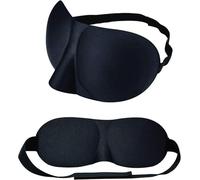 PARENCE -Lot de 2 Masques de sommeil - Masque de nuit avec renforcement et encoche de nez - Masque confort molletonné - 23 X 9 Cm)