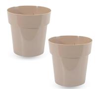 PARENCE.- Lot de 2 Petits Pots de Fleur en Plastique - Ø 12 cm - Pots Légers et Solides sans Trou de Drainage - Idéal Semis