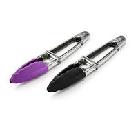 PARENCE. Lot de 2 pinces en silicone pour la cuisine - 18 cm - Pinces alimentaires résistantes à la chaleur - Couleur aléatoire - 2 pièces