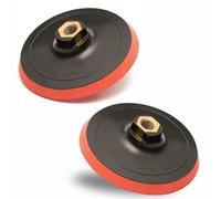 PARENCE - Lot de 2 Plateaux de Ponçage 125mm M14 avec Adaptateur Perceuse - Disques Support Velcro pour Meuleuse et Ponceuse Orbitale - Compatible Bois et Métal - Vitesse 12 500 tr/min)