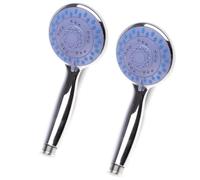 PARENCE.- Lot de 2 Pommeaux de Douche 3 Jets - Pommes de Douche Universelles Couleur Chrome - Douchette Classique Simple d'Utilisation 3 Modes - 2 Pièces)