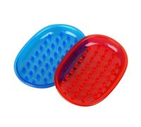 PARENCE - Lot de 2 Porte-Savons et Éponges en Silicone - Support Drainant Antidérapant - Salle de Bain ou Cuisine - Couleurs Aléatoires - 2 Pièces, Aléatoire