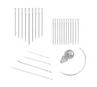 PARENCE.- Lot de 26 Aiguilles à Coudre - Aiguilles de Formes Variées pour Tous Vos Projets : Points en Croix, Couture Classique, Tapisserie et Plus, argent