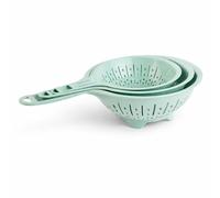 PARENCE - Lot de 3 Passoire en plastique - Passoires à pâtes avec poignée - 16/19 / 23 cm - Égouttoir cuisine multi-tailles - 3 Tailles, couleur aléatoire