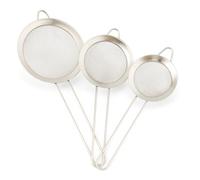 PARENCE - Lot de 3 Tamis en Acier Inoxydable - Fines Mailles pour Cuisine, Pâtisserie et Filtration - Ø 10 cm / 8,5 cm / 7 cm
