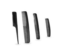 PARENCE.- Lot de 4 Peignes Professionnels - Peignes Antistatiques avec Différentes Dents