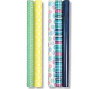 PARENCE - Lot de 5 Rouleaux papiers cadeaux - 2M X 70 CM - Grande Largeur - Motif Aléatoire Surprise - Papier Emballage Résistant pour Cadeaux Noël