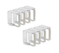 PARENCE.- Lot de 8 Pinces Nappe en Plastique et Acier Fin - Maintien Parfait pour Toutes Les Tables - 8 Pièces