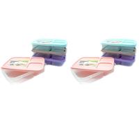 PARENCE.- Lunch Box à 3 Compartiments avec Couvercle/Adapté Micro ondes (Lot de 2)