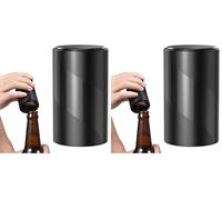 PARENCE - Ouvre-Bière Magnétique Automatique Ouvre-Bouteille Push-Pull Décapsuleur Accessoires De Cuisine Automatique pour Maison, Bar, Restaurant, Noir (Lot de 2)