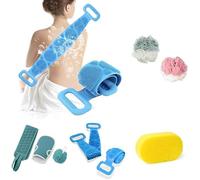 PARENCE.- Pack Accessoires Douche - Brosses Exfoliantes, Éponges & Fleurs de Bain | Nettoyage, Massage, Gommage, Soin du Corps