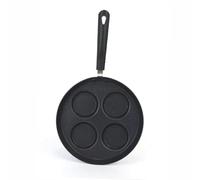 PARENCE.- Poêle Multi-Moules 24 cm - 4 Empreintes pour Pancakes, Œufs, Blinis, Mini-Tortillas | Poêle Antiadhésive avec Revêtement Xylan, Manche Ergonomique