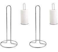 PARENCE.- Porte Essuie-Tout Gris 32 cm - Support Rouleau Cuisine en Métal 12×12×32 cm (Lot de 2)