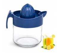 PARENCE. Presse-Agrumes Manuel 300 ml - Petit Presse-Citron avec Récipient en Verre et Pressoir en Plastique - Pour Citron, Mandarine et Petite Orange - Couleur Aléatoire
