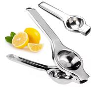 PARENCE.- Presse-Agrumes Manuel en Métal - Presse-Citron Solide Argenté pour Citrons et Agrumes - Facile à Utiliser & Nettoyer - Cuisine Pratique - Jus Frais Maison)