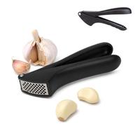PARENCE. Presse-Ail Manuel 17 cm - Écrase-Ail avec Poignées Ergonomiques - Ustensile de Cuisine pour Presser les Gousses d’Ail - Compact et Facile à Utiliser - Noir