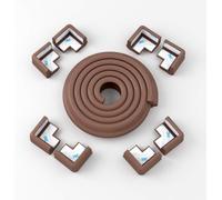 Parence Safety Foam Protection,5 Metres Furniture Edge Protection And 8 Angle Protectors,Anti-Shock Foam For Baby,Patented Pushback System Cpe-123 White